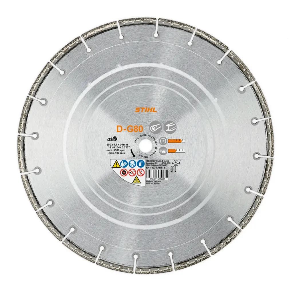 Diamantový řezný kotouč, výstavba potrubí, D‑G80, Ø 300 mm / 12"