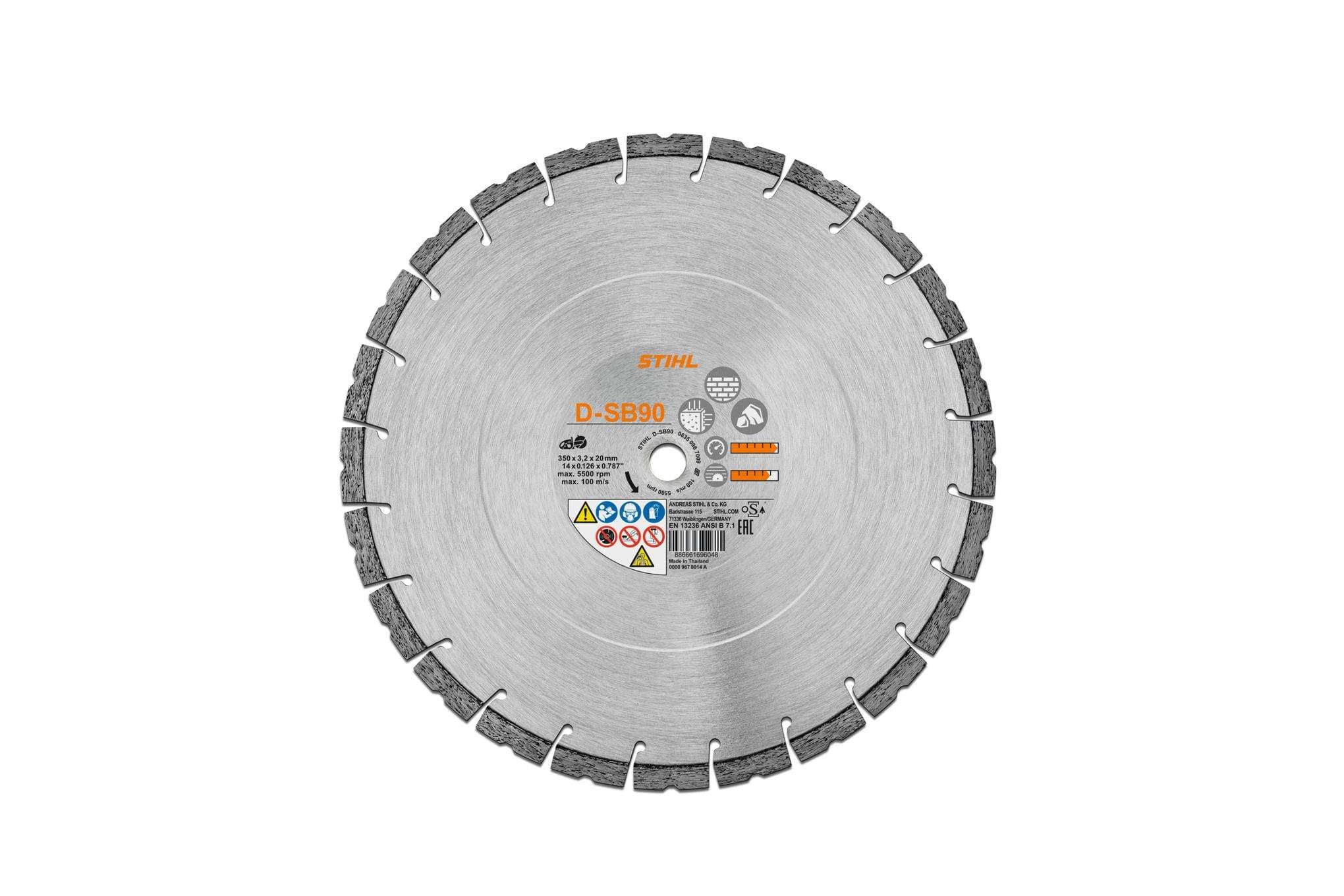 Diamantový řezný kotouč D-SB90 pro beton a tvrdý kámen, Ø 300 mm / 12"